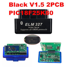 Load image into Gallery viewer, Dual Double 2PCB PIC18F25K80 Firmware 1.5 ELM327 V1.5 OBD2 Bluetooth Diagnostic Interface ELM 327 V1.5 Hardware Support More Car
