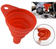 Car Auto Engine Funnel Gasoline Oil Fuel Petrol Diesel Liquid Washer Fluid Change Fill Transfer Universal Collapsible Silicone